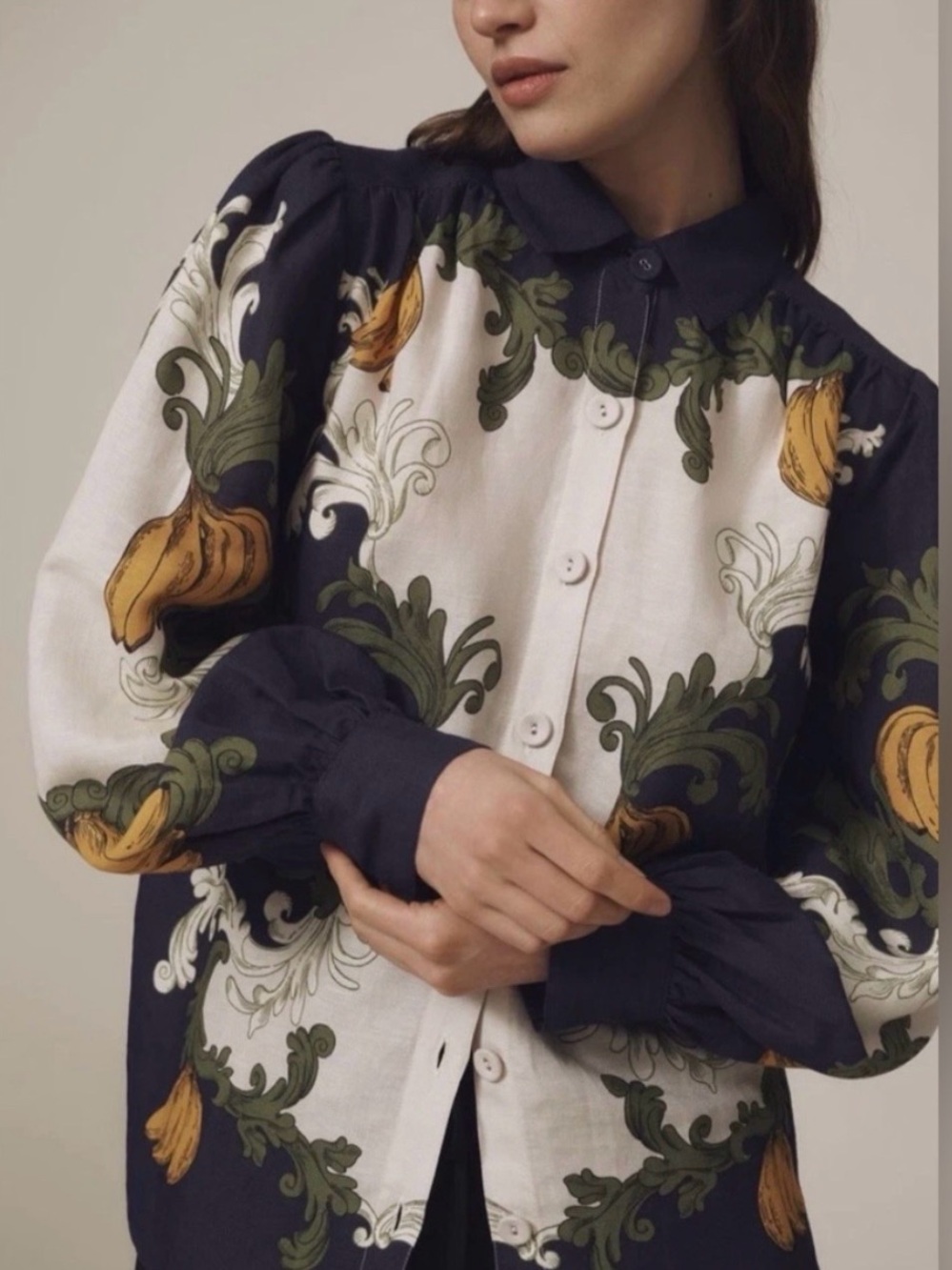 Farm Rio Button-Down Linen blouse - Picture 2 of 9